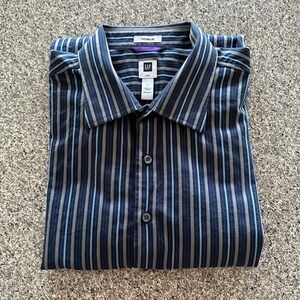 Gap Premium Pinstripe Shirt Mens XL Long Sleeve Vintage Button‎ Down